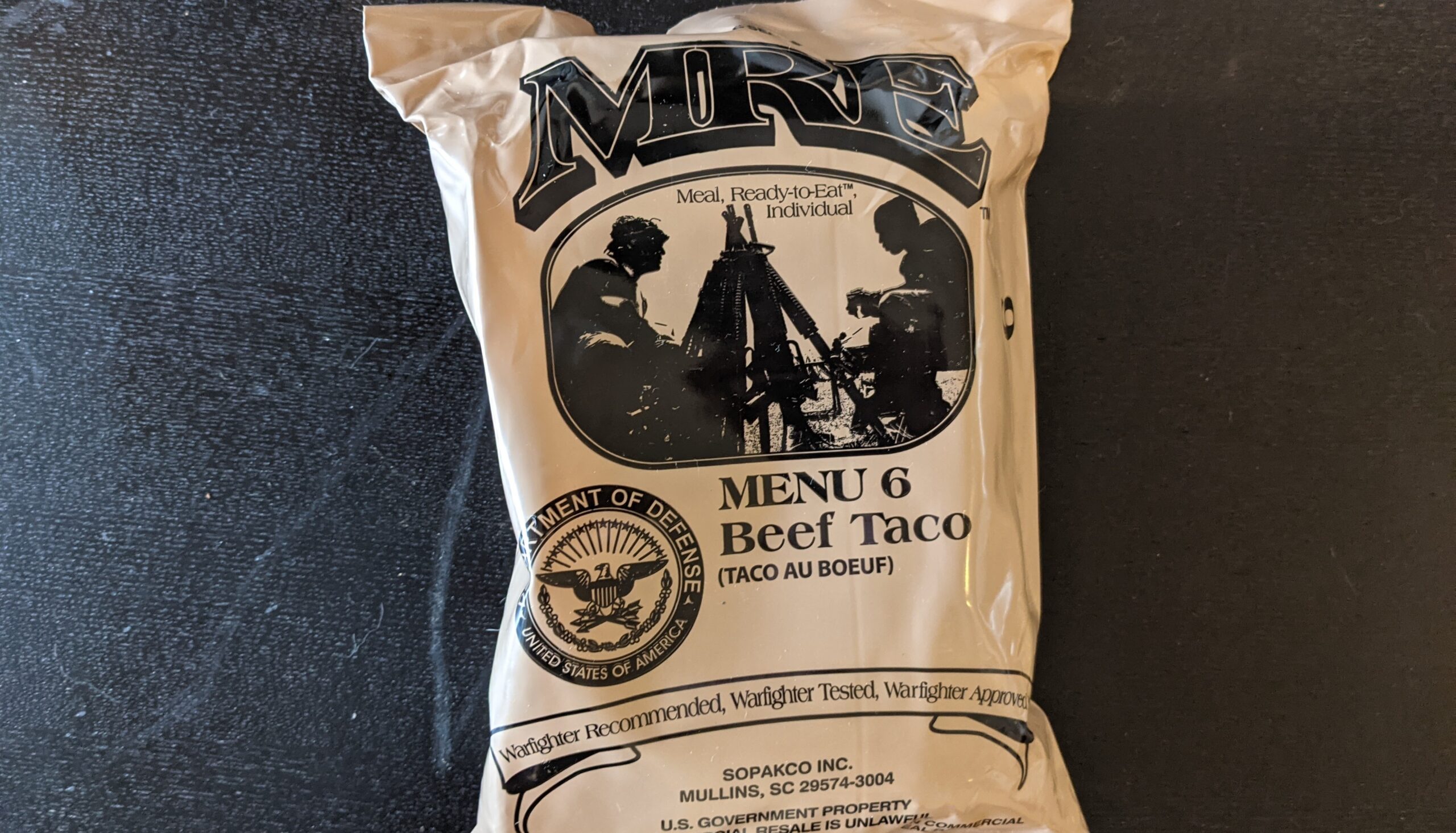 MRE Menu No.6 Beef Taco