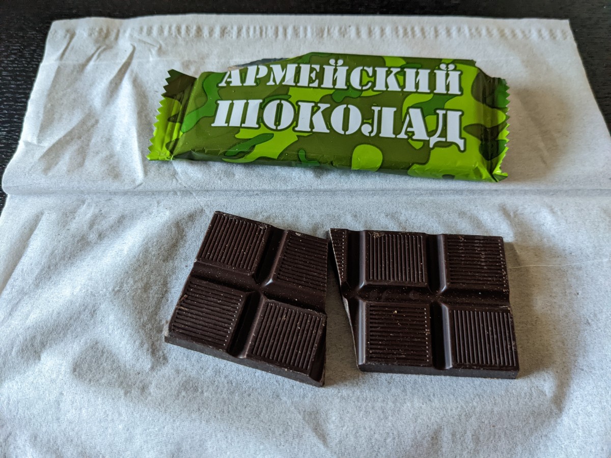 ロシア軍レーションのチョコレート中身