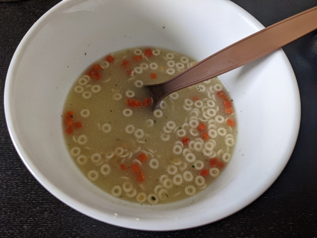 RCIRメニューNo.5のスープ完成