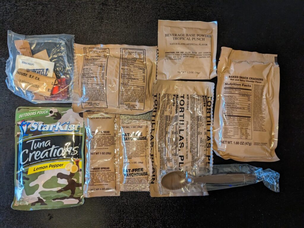 【写真のみ】2018年製米軍MREメニューNo.21「TUNA,CHUNK,LIGHT,WATER PACKED,LEMON PEPPER