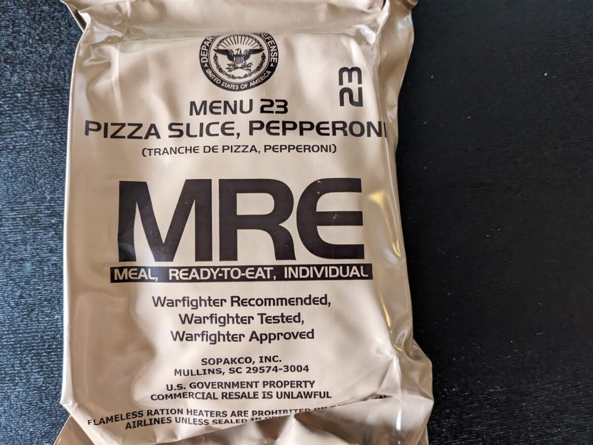 2019年製米軍MREメニューNo.23「PIZZA SLICE, PEPPERONI」